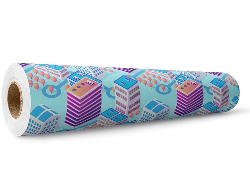 Office Buildings Cityscape Wrap Film Wholesale Roll~Rwraps Series 914 Digitally Printed Vinyl Roll~5