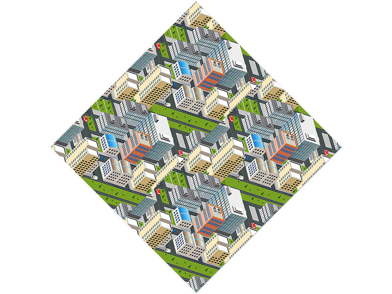 Office Carpool Cityscape Vinyl Wrap Pattern