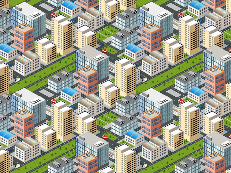 Office Carpool Cityscape Vinyl Wrap Pattern~Rwraps Series 914 Digitally Printed Vinyl Wrap~0