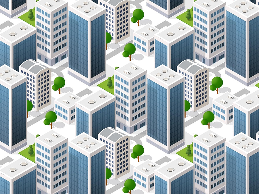 Office Hours Cityscape Vinyl Wrap Pattern~Rwraps Series 914 Digitally Printed Vinyl Wrap~0