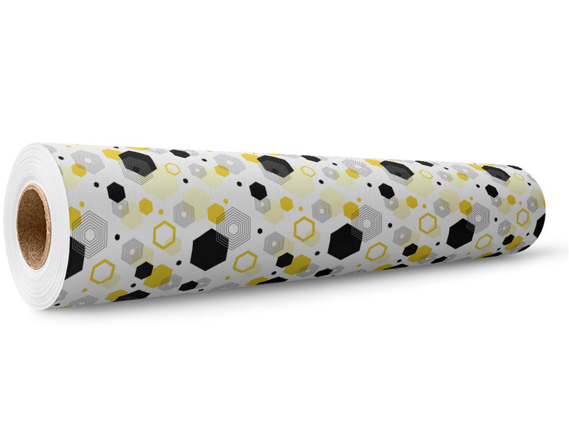 Oh Beehive Abstract Wrap Film Wholesale Roll~Rwraps Series 914 Digitally Printed Vinyl Roll~5