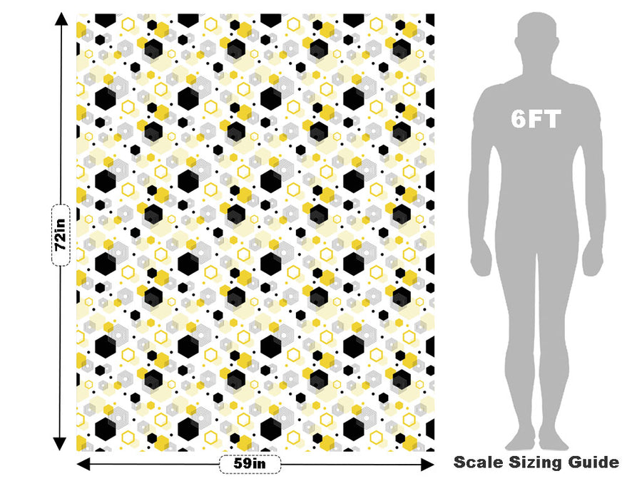 Oh Beehive Abstract Vehicle Wrap Scale~Rwraps Series 914 Oh Beehive Abstract Measurements~1