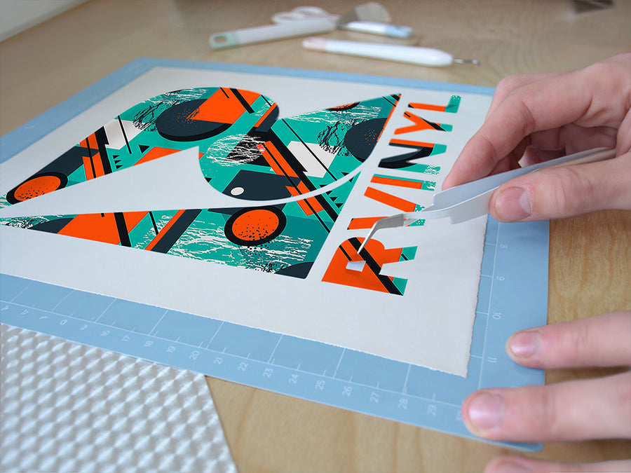 oil spill abstract geometric Easy Weed Craft Vinyl