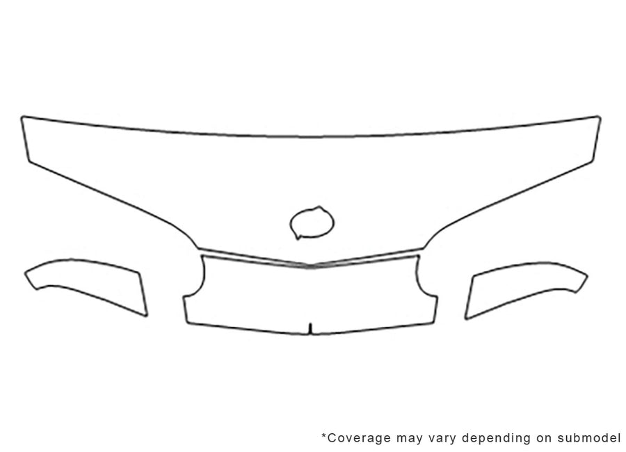 aurora Avery Dennison Clear Bra Hood Precut PPF Diagram
