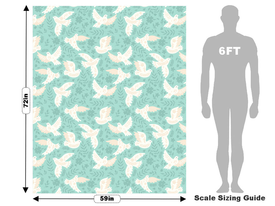 Olive Branches Birds Vehicle Wrap Scale~Rwraps Series 914 Olive Branches Birds Measurements~1