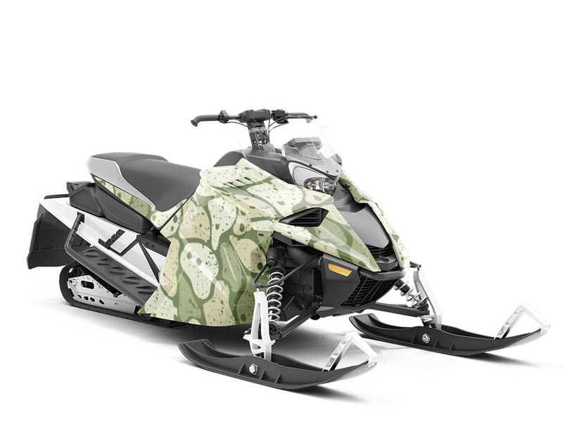 Olive Cobblestone Custom Wrapped Snowmobile