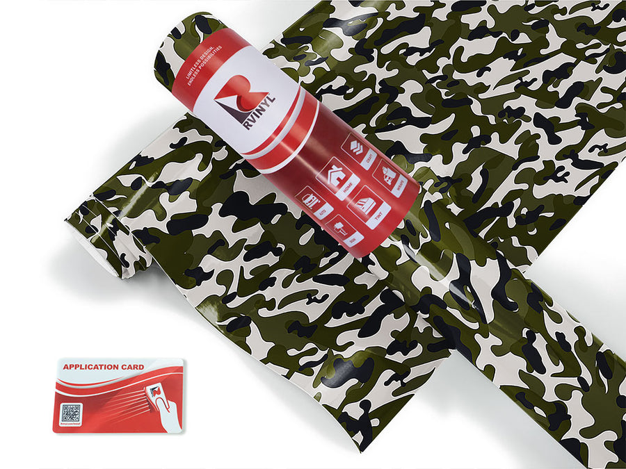 olive skin camouflage Craft Vinyl Roll