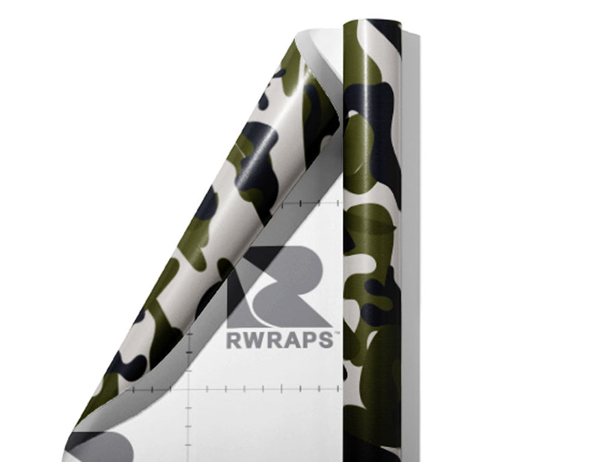 Olive Skin Camouflage Wrap Film Sheets~Rwraps Series 914 Olive Skin Camouflage Scrolled Sheet~3