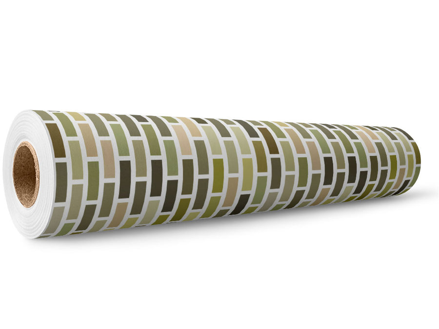 Olive Brick Wrap Film Wholesale Roll~Rwraps Series 914 Digitally Printed Vinyl Roll~5