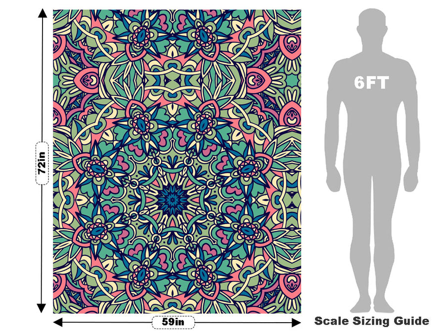 Olive Wonder Mandala Vehicle Wrap Scale~Rwraps Series 914 Olive Wonder Mandala Measurements~1