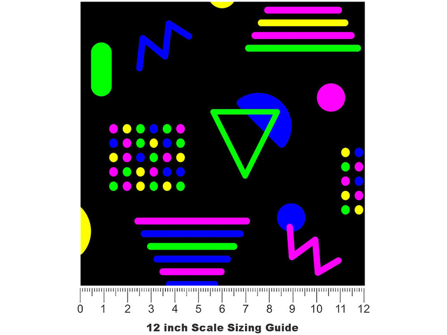 Olla Podrida Abstract Vinyl Film Pattern Size 12 inch Scale~Rwraps Olla Podrida Abstract Sizing Chart~2