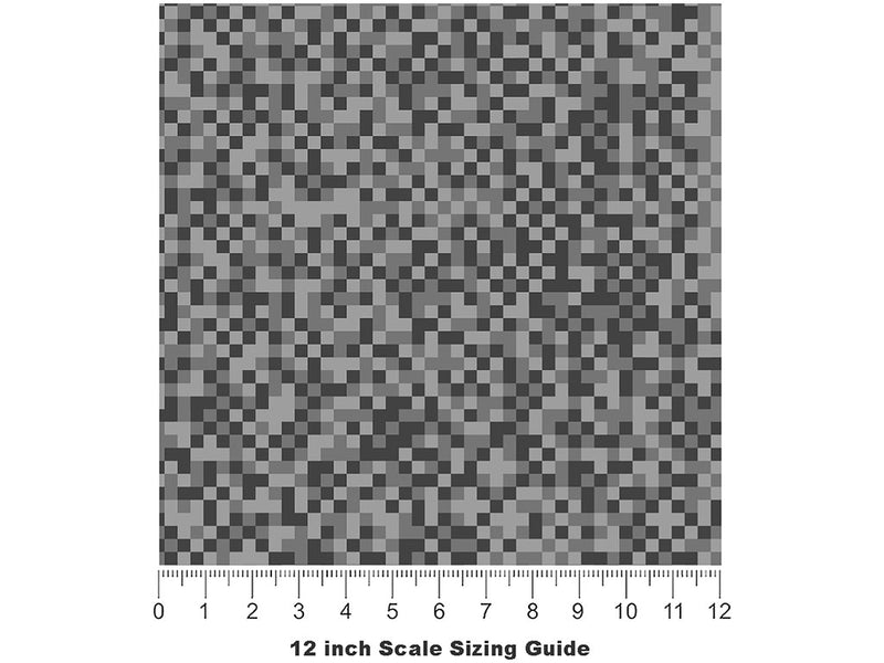Ongoing Static Pixel Vinyl Film Pattern Size 12 inch Scale~Rwraps Ongoing Static Pixel Sizing Chart~2