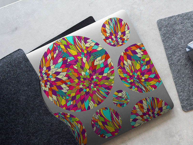 optimistic pessimist floral DIY Laptop Stickers