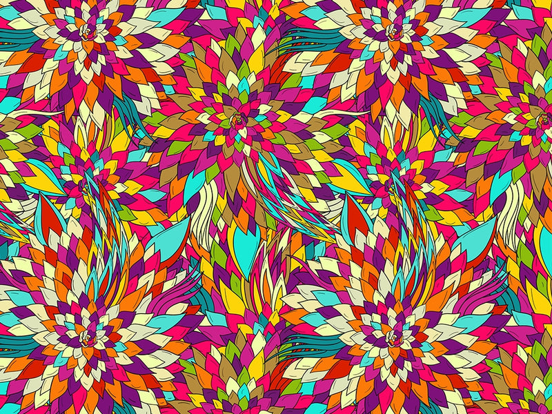 Optimistic Pessimist Floral Vinyl Wrap Pattern~Rwraps Series 914 Digitally Printed Vinyl Wrap~0