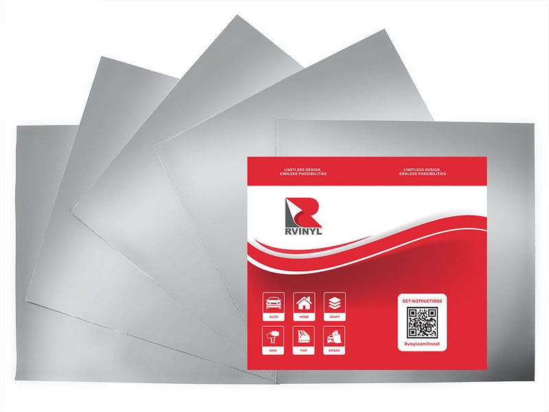 ORACAL 351 Matte Chrome Metallized Polyester Craft Vinyl Sheet Pack