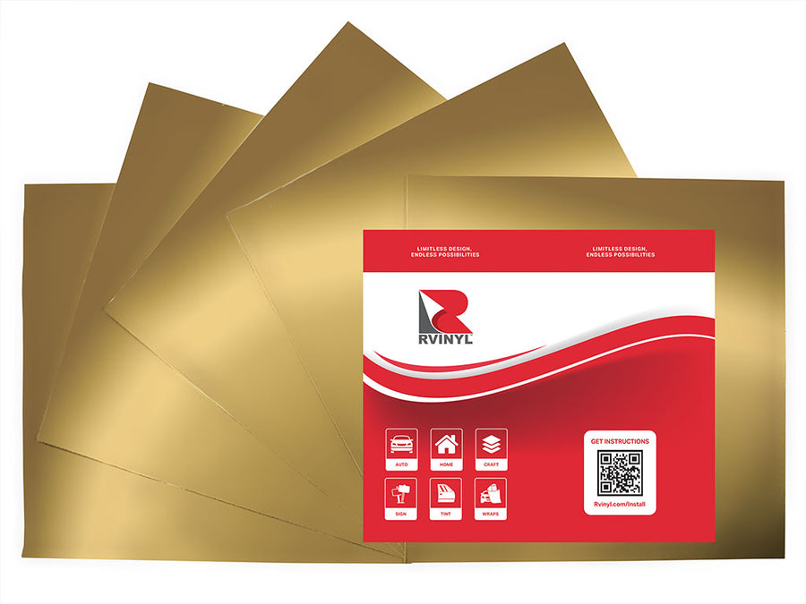 ORACAL 351 Gold Metallized Polyester Craft Vinyl Sheet Pack