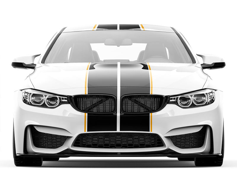 ORACAL 651 Golden Yellow Pin Stripe With Racing Stripes