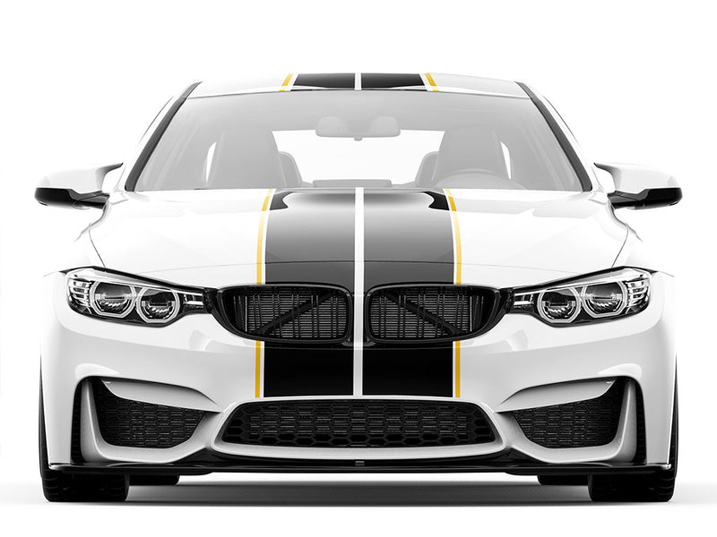 ORACAL 651 Yellow Pin Stripe With Racing Stripes
