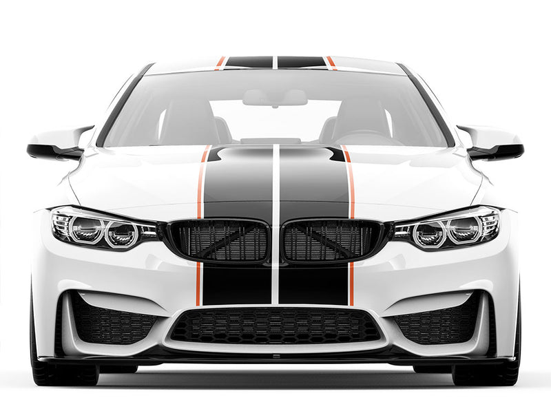 ORACAL 651 Orange Pin Stripe With Racing Stripes