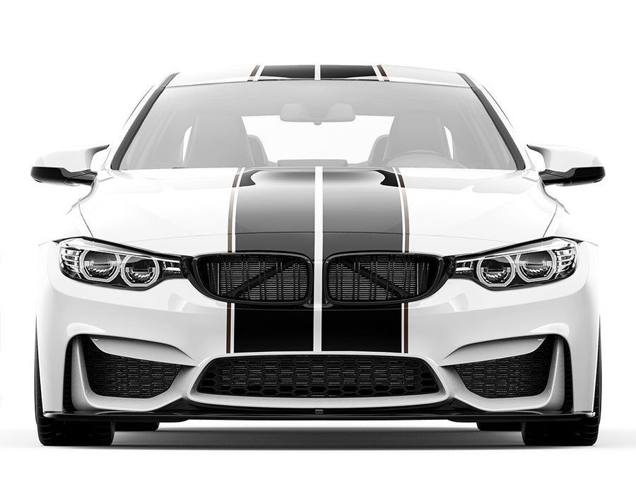 ORACAL 651 Brown Pin Stripe With Racing Stripes