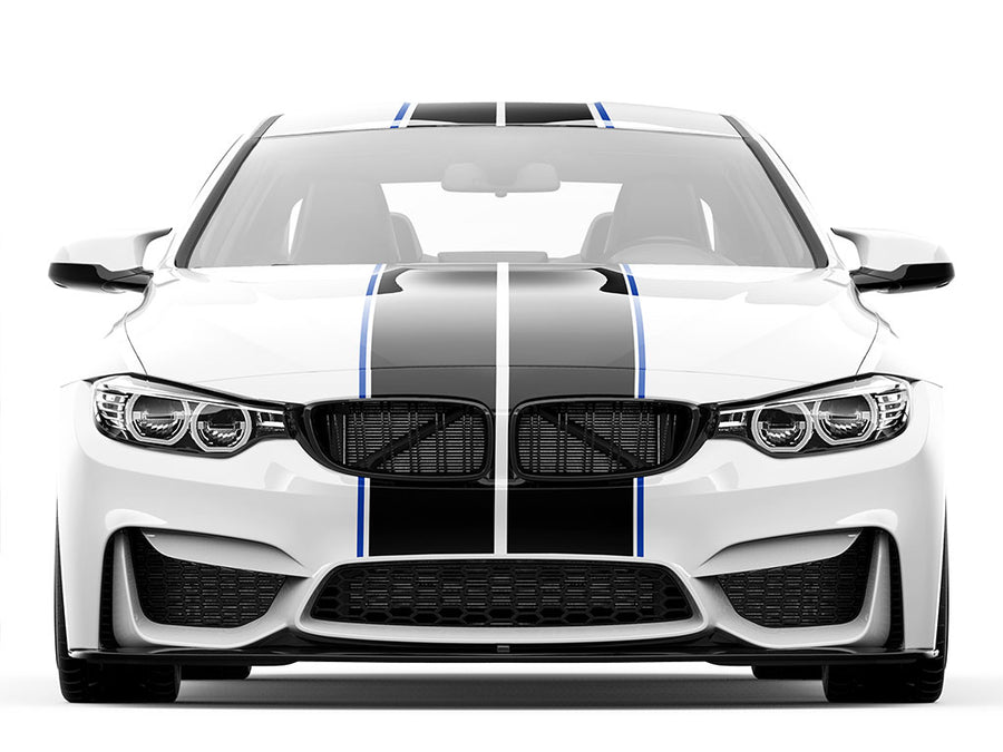 ORACAL 651 Brilliant Blue Pin Stripe With Racing Stripes