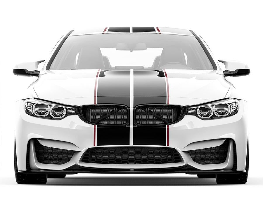 ORACAL 651 Burgundy Pin Stripe With Racing Stripes