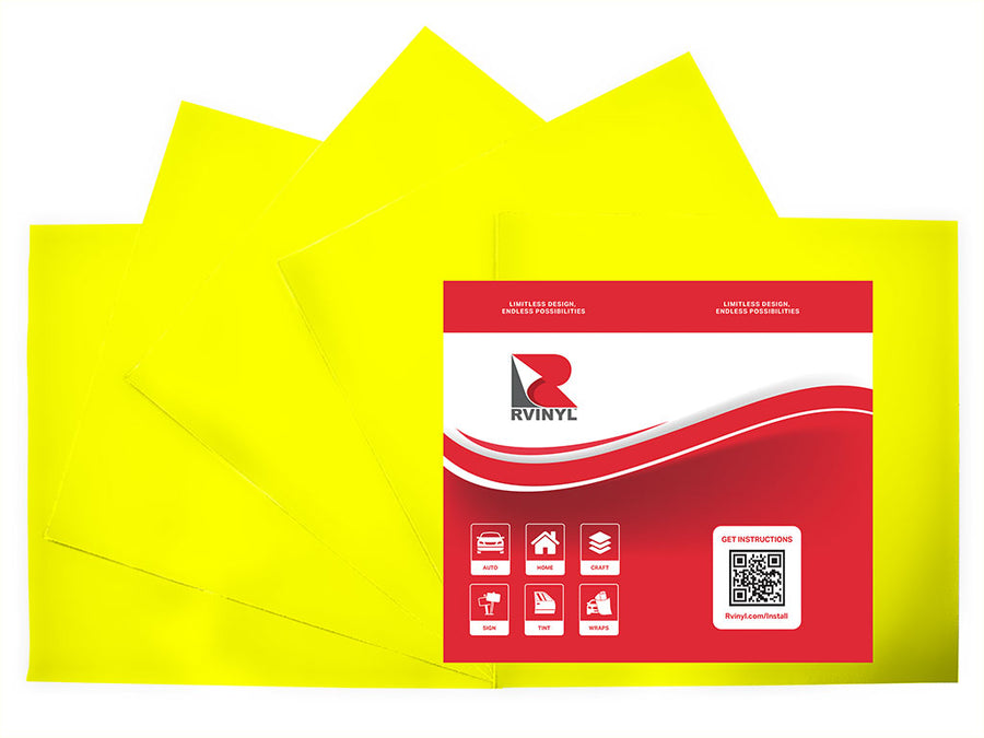 ORACAL 6510 Yellow Fluorescent Craft Vinyl Sheet Pack