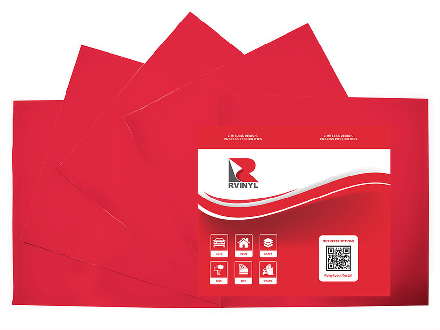 ORACAL 8500 Coral Red Translucent Craft Vinyl Sheet Pack