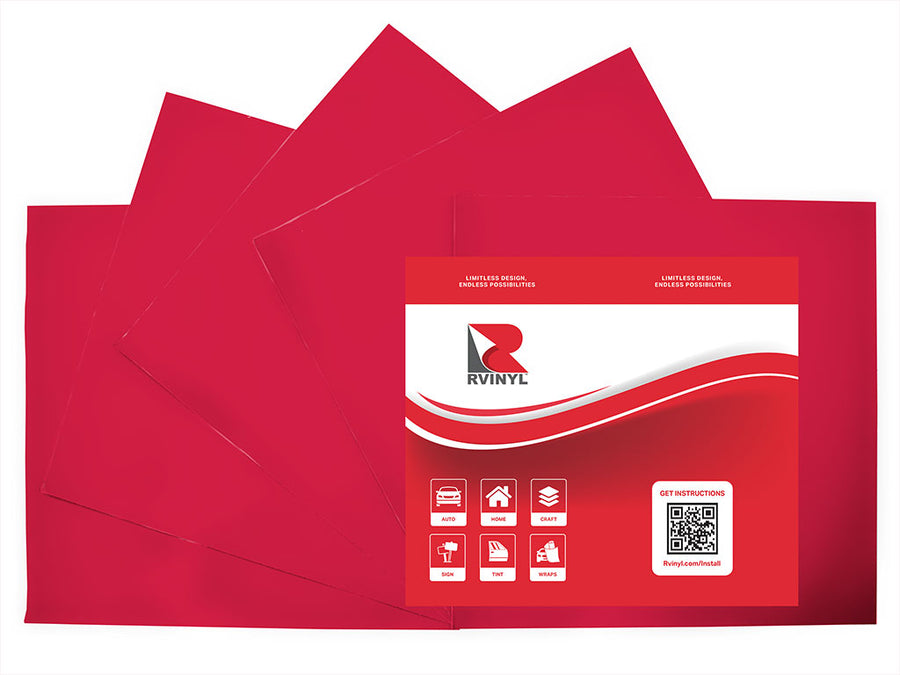 ORACAL 8800 Red Pink Translucent Craft Vinyl Sheet Pack