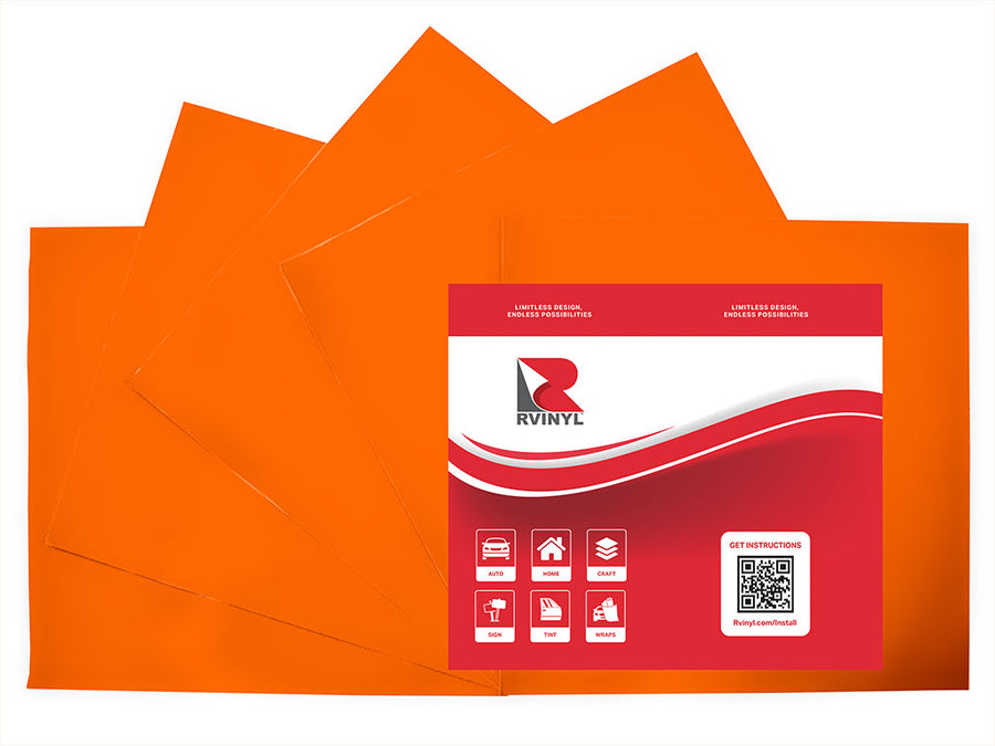 Oracal 951 Pastel Orange Craft Vinyl Sheet Pack