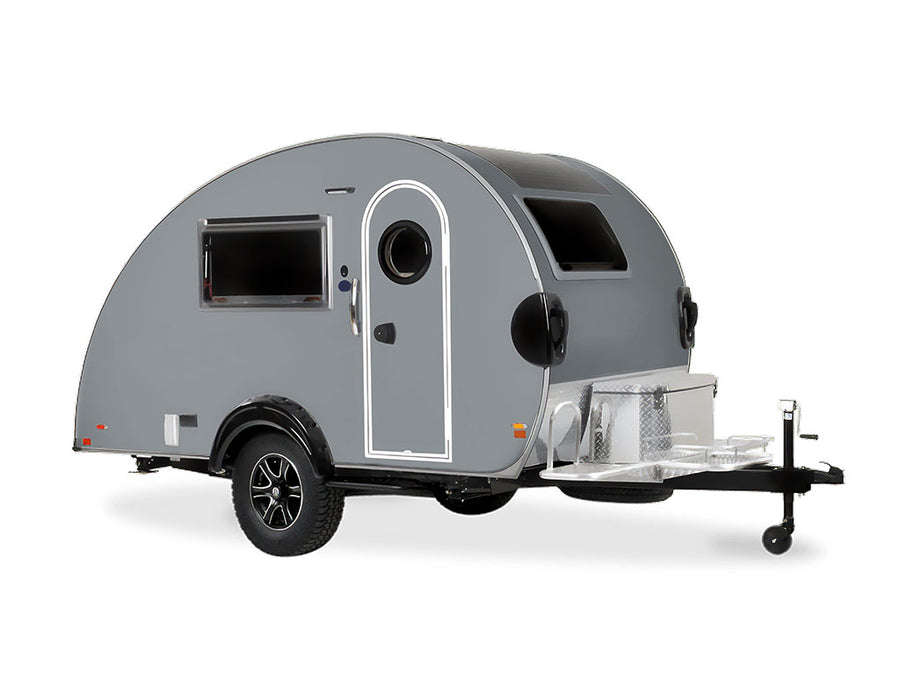 ORACAL 970RA Gloss TeleGray DIY Tear Drop Trailer Wraps