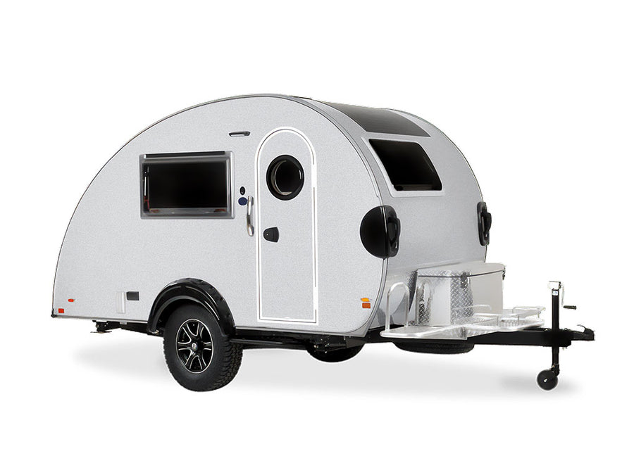 ORACAL 970RA Metallic Silver Gray DIY Tear Drop Trailer Wraps