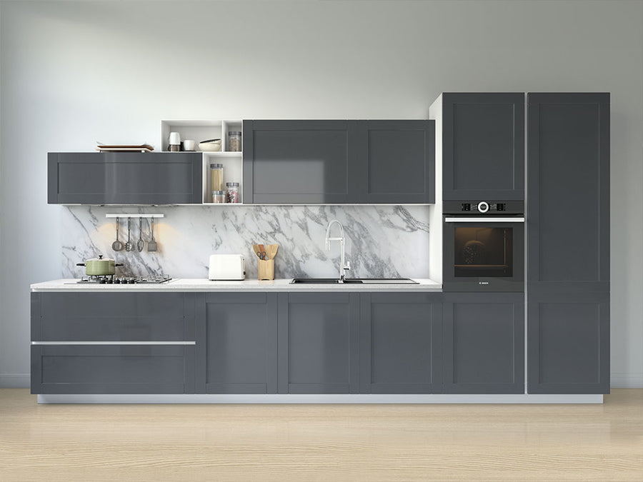 ORACAL® 970RA Gloss Metallic Anthracite Kitchen Cabinet Wraps