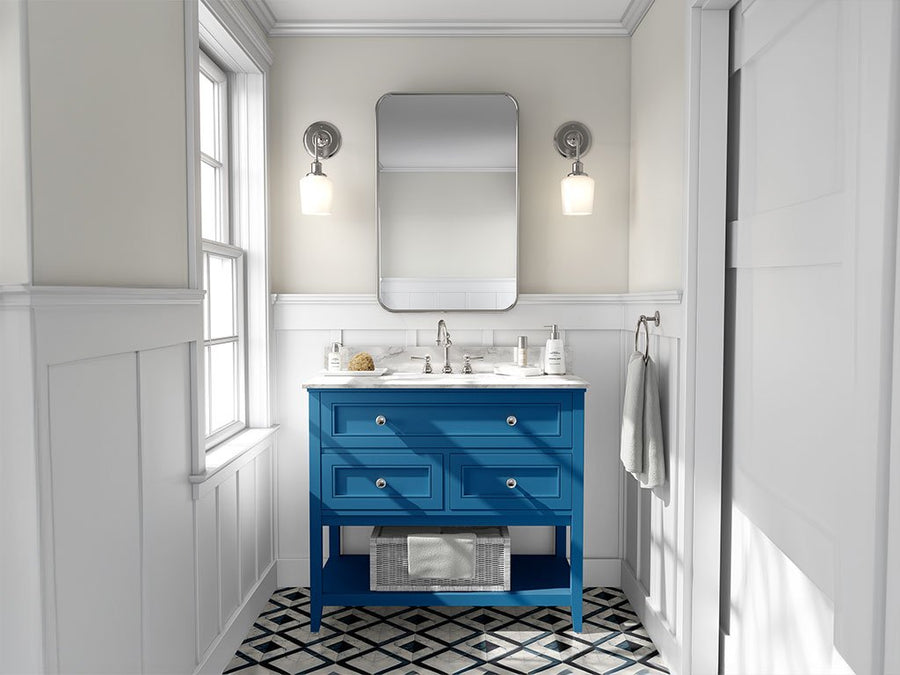 ORACAL 970RA Matte Metallic Night Blue DIY Bathroom Cabinet Wraps