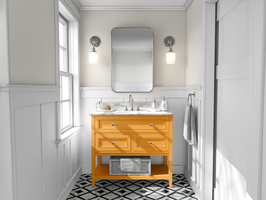 ORACAL 970RA Matte Saffron Yellow DIY Bathroom Cabinet Wraps