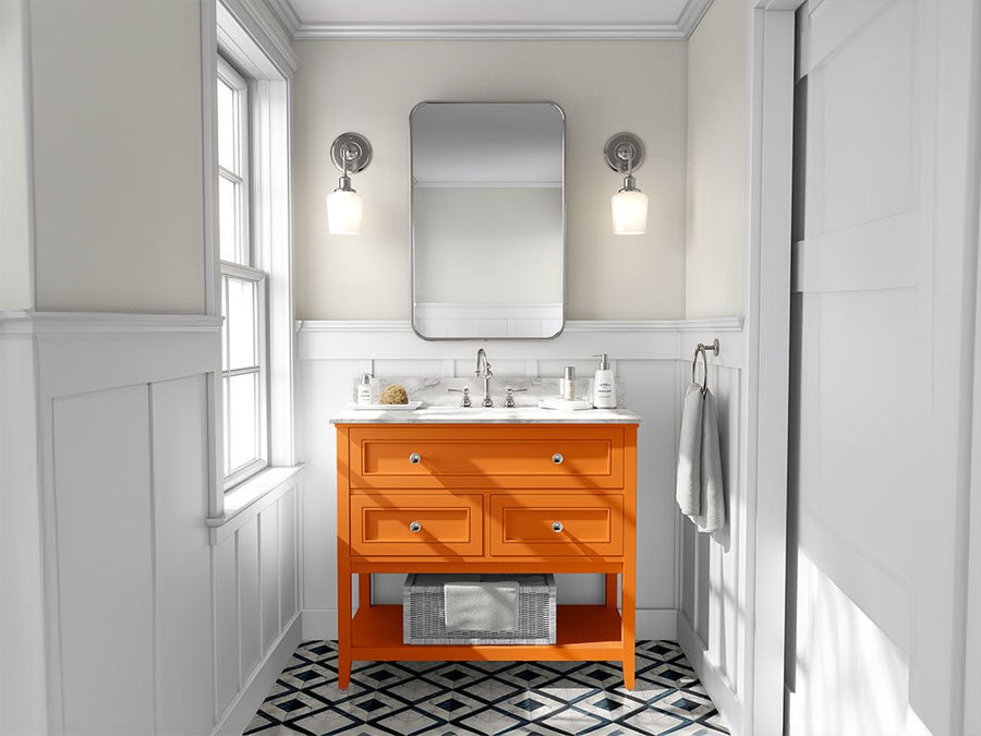 ORACAL 970RA Gloss Municipal Orange DIY Bathroom Cabinet Wraps