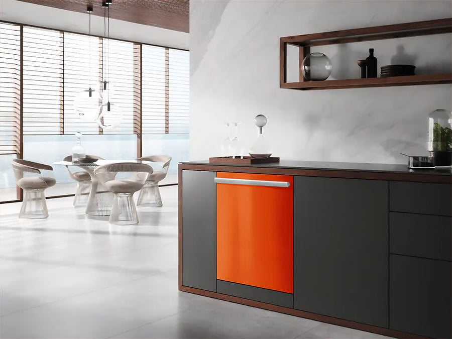 ORACAL® 970RA Gloss Daggi Orange Wrapped Dishwasher Example