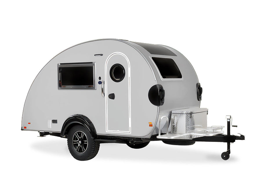 ORACAL 970RA Gloss Simple Gray DIY Tear Drop Trailer Wraps