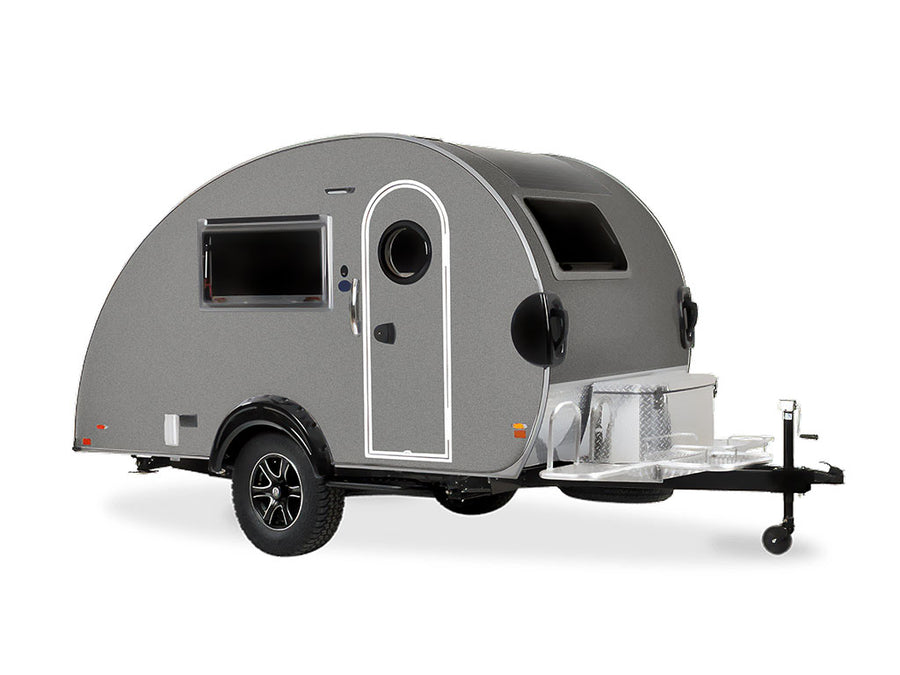 ORACAL 970RA Matte Metallic Graphite DIY Tear Drop Trailer Wraps