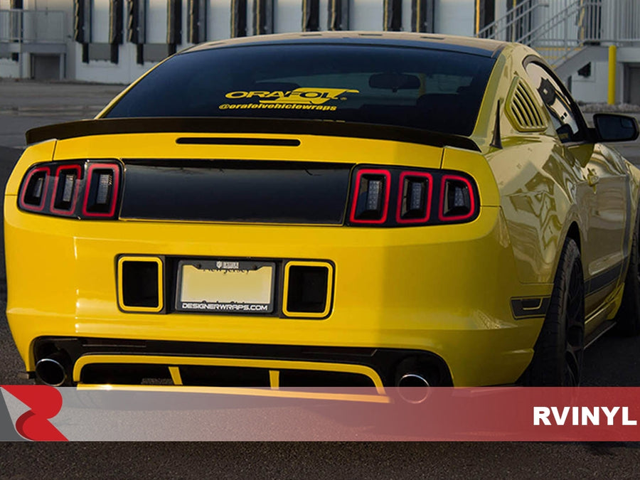 ORACAL® 970RA Cargo Yellow Ford Mustang Closeup Rear Wrap