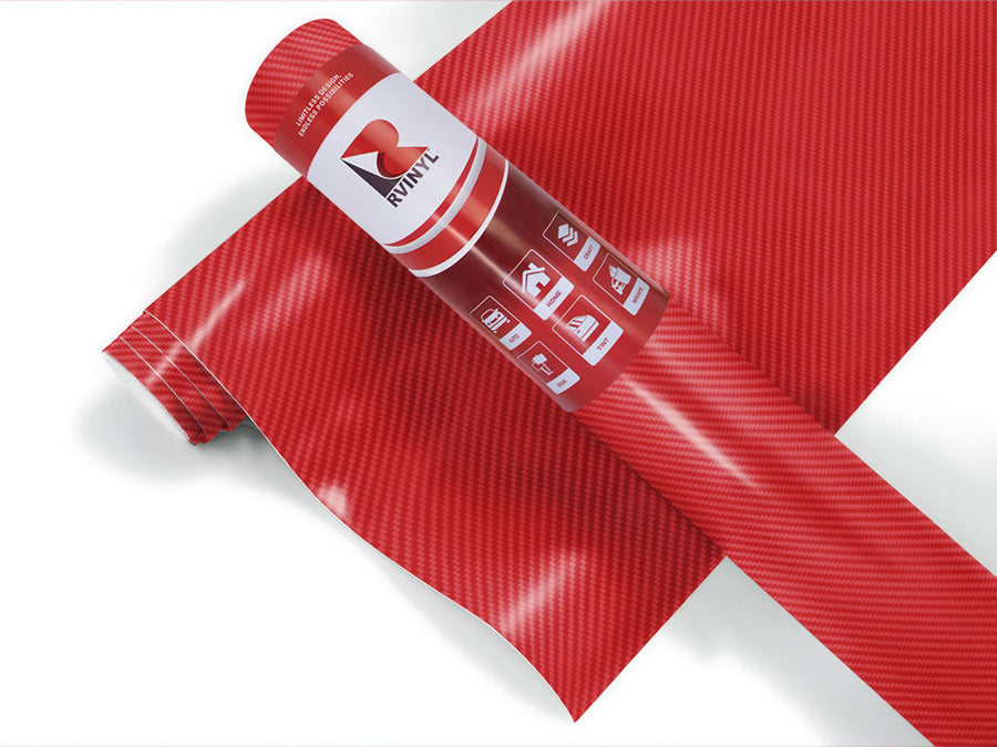 ORACAL 975 Carbon Fiber Geranium Red Motorcycle Wrap Color Film
