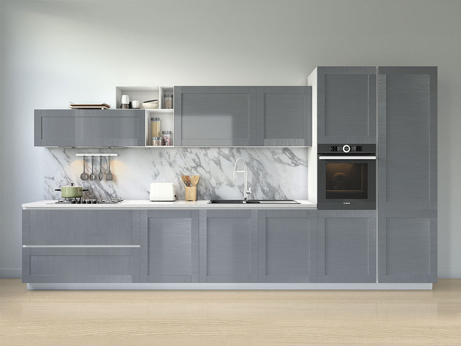 ORACAL® 975 Brushed Aluminum Graphite Kitchen Cabinet Wraps