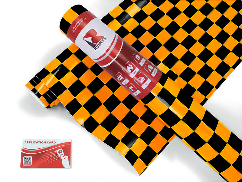 orange checkered Craft Vinyl Roll