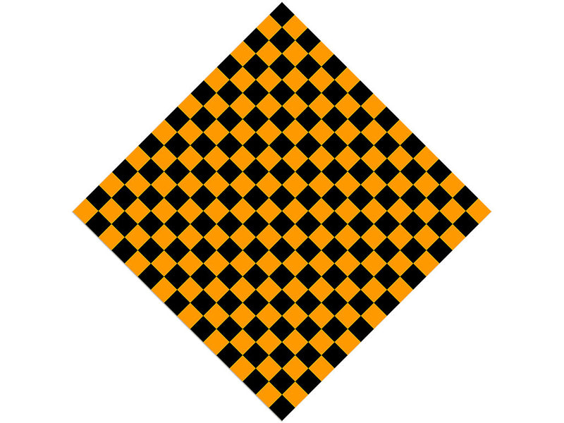 Orange Checkered Vinyl Wrap Pattern