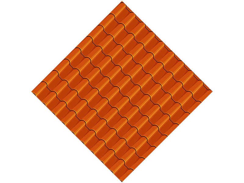 Orange Clay Tile Vinyl Wrap Pattern
