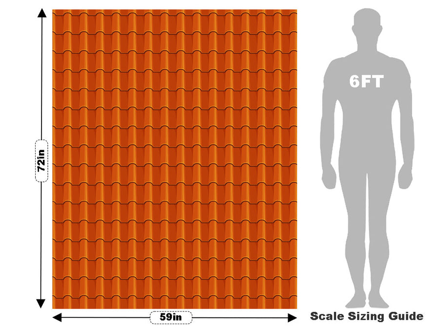 Orange Clay Tile Vehicle Wrap Scale~Rwraps Series 914 Orange Clay Tile Measurements~2