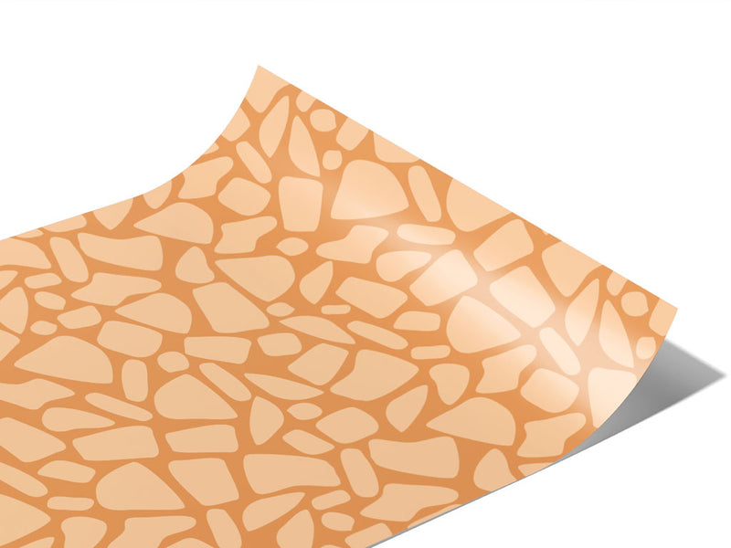 Orange Cobblestone Vinyl Wraps~Rwraps Series 914 Digitally Printed Vinyl Wrap~1