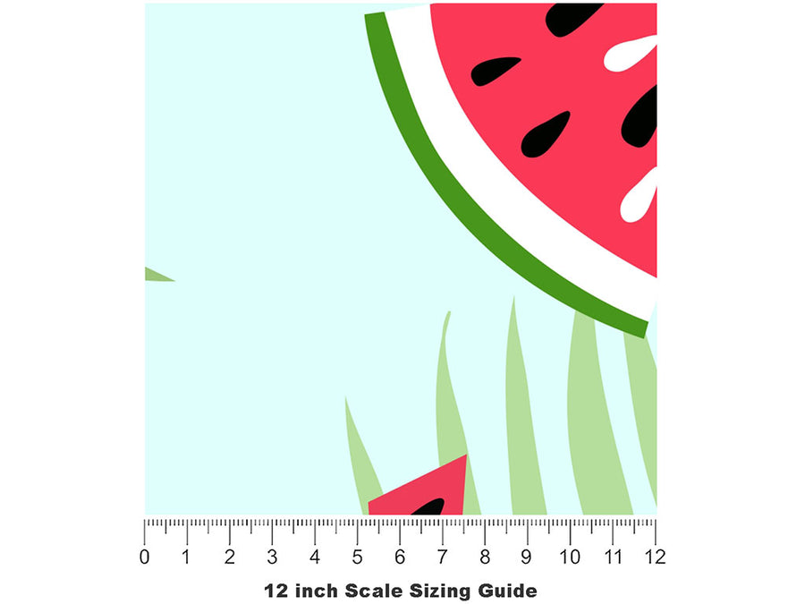 Orange Crisp Fruit Vinyl Film Pattern Size 12 inch Scale~Rwraps Orange Crisp Fruit Sizing Chart~2