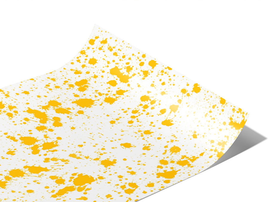 Orange Juice Paint Splatter Vinyl Wraps~Rwraps Series 914 Digitally Printed Vinyl Wrap~0