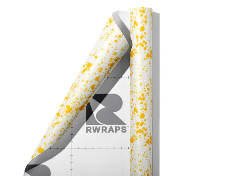 Orange Juice Paint Splatter Wrap Film Sheets~Rwraps Series 914 Orange Juice Paint Splatter Scrolled Sheet~3